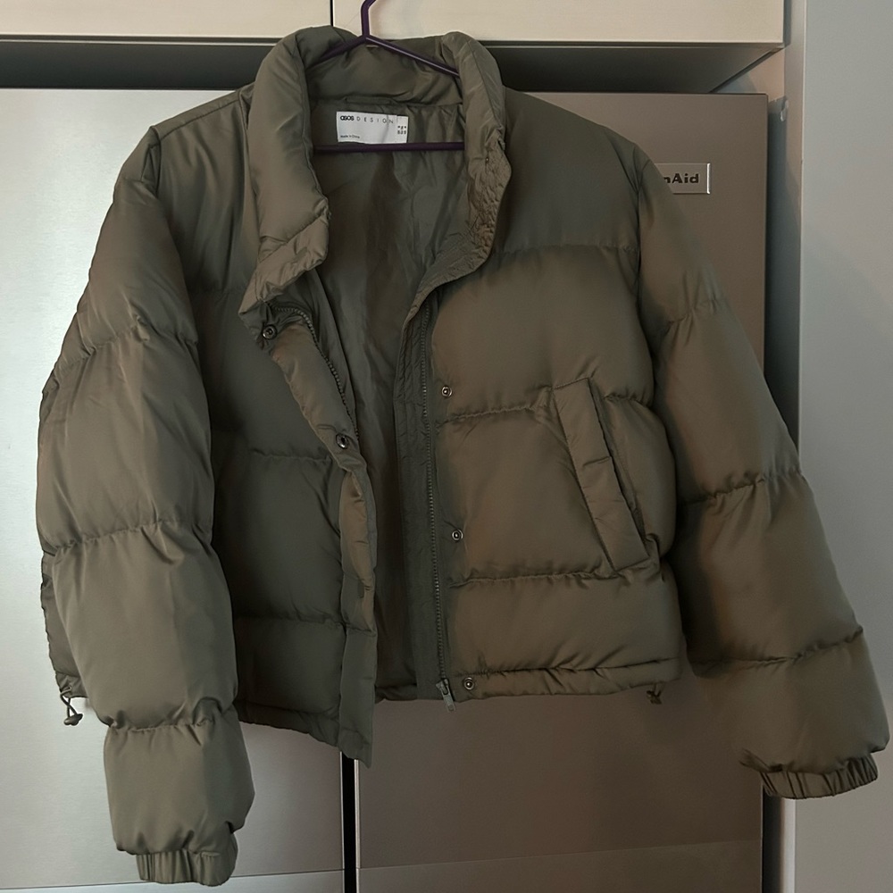 ASOS Olive Green Puffer Jacket